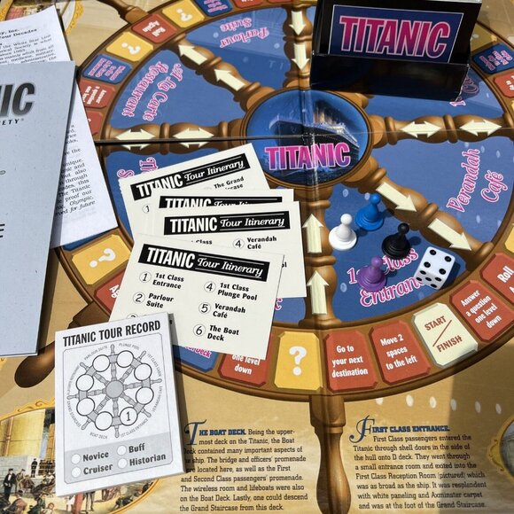 1998 Talicor Titanic Historical Society Trivia Adult Board Game Complete - Picture 2 of 14